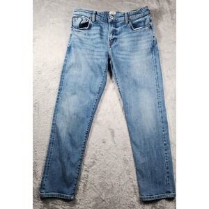 Flint And Tinder Jeans Mens 32x30 Light Wash Blue Slim Fit Tapered Stretch Denim